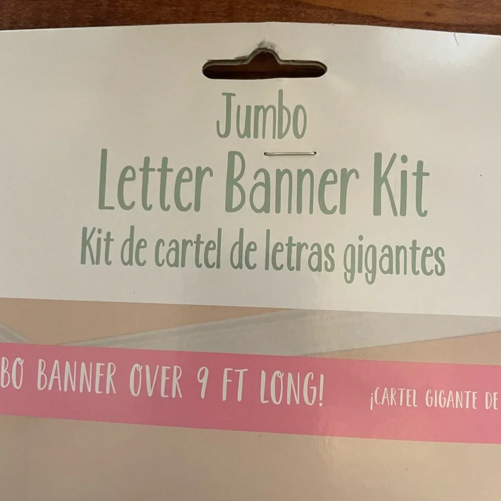 Amscan Floral 'Miss to Mrs' Jumbo Letter Banner Kit - Mint & Gold